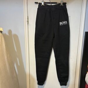 BOSS Kids Black Jogger Pants Size M